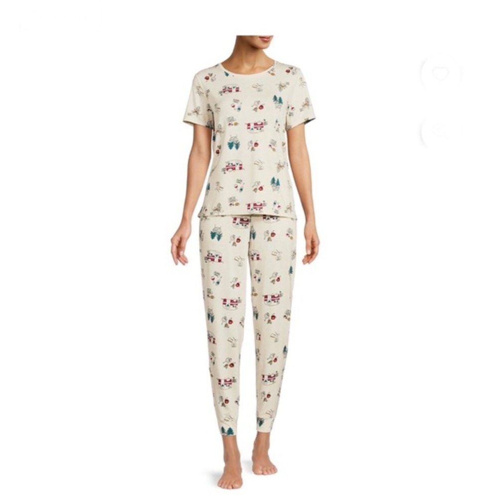 Glamping‎ & s'mores plus size shirt & joggers pants pajama set size 2XL new